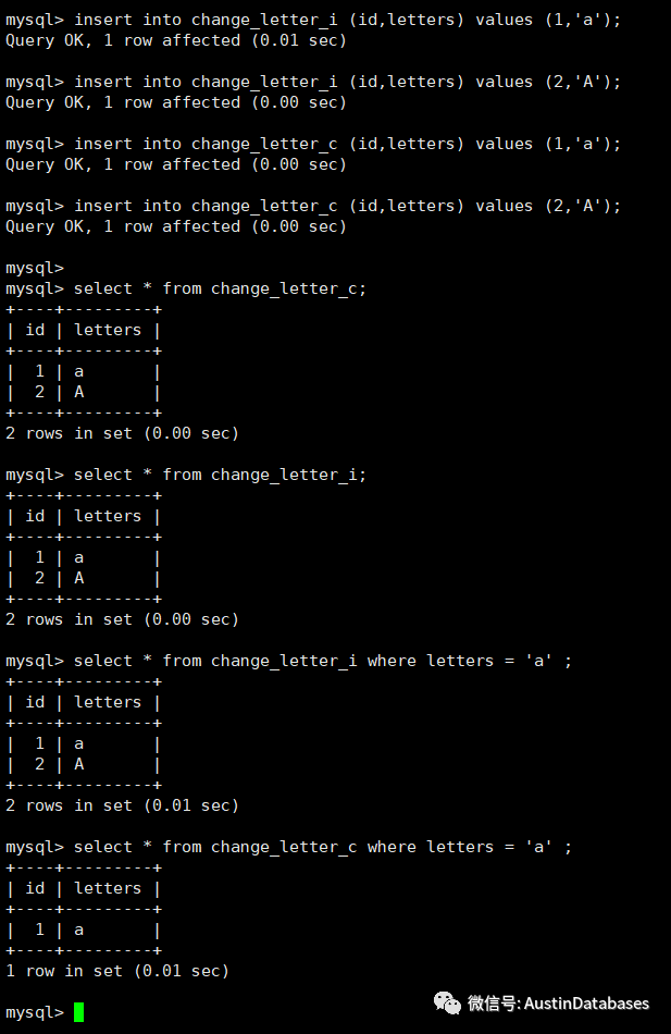 Mysql collation 