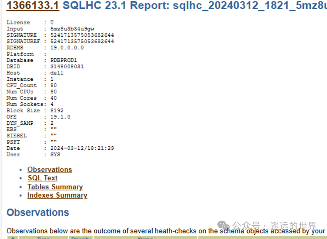 oracle-sql-sqlhc