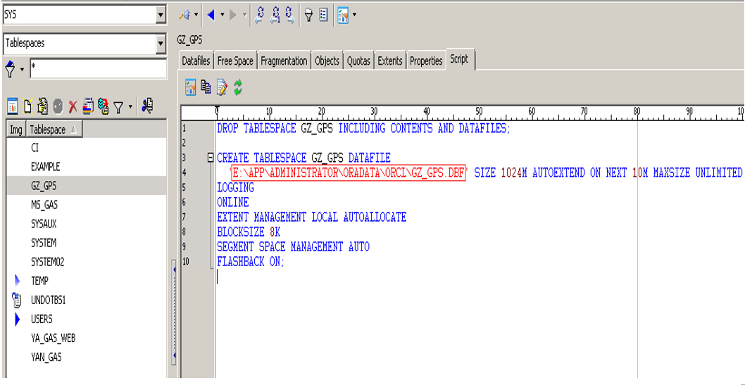 oracle-tablespace