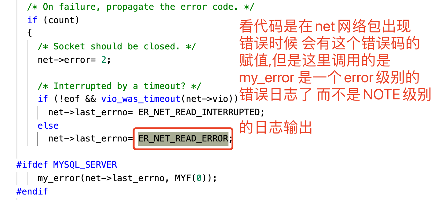 Mysql got an error reading communication packets 
