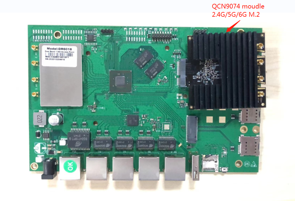 Quaclomm IPQ6010 support QCN9074 card/Wallys indoor AP+SFP