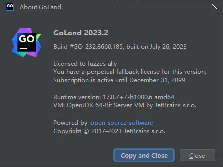 Golang利器！全网唯一，goland激活码2023最新！mac Goland2023.2 快速激活到2099年！ - 墨天轮