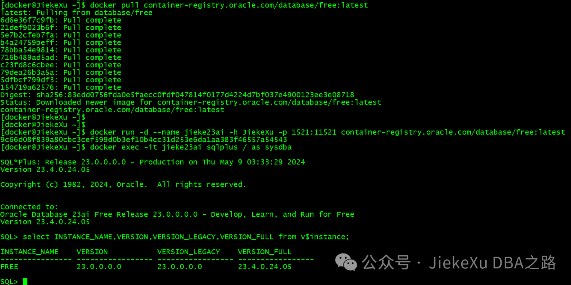 Oracle 23ai free 版本地化安装指南 - 墨天轮