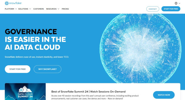 online database software: Snowflake