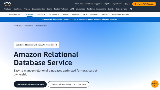 best database software: Amazon RDS 