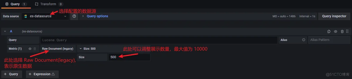 Grafana的数据源依赖日志平台产生的ES数据 grafana配置es数据源_字段_35
