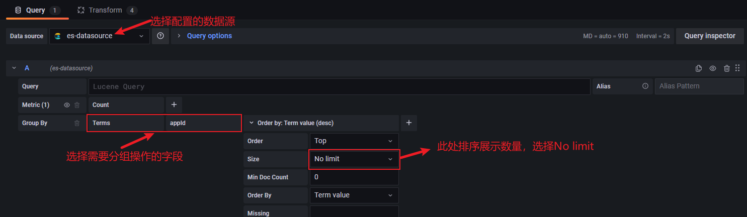 Grafana的数据源依赖日志平台产生的ES数据 grafana配置es数据源_时间段_20