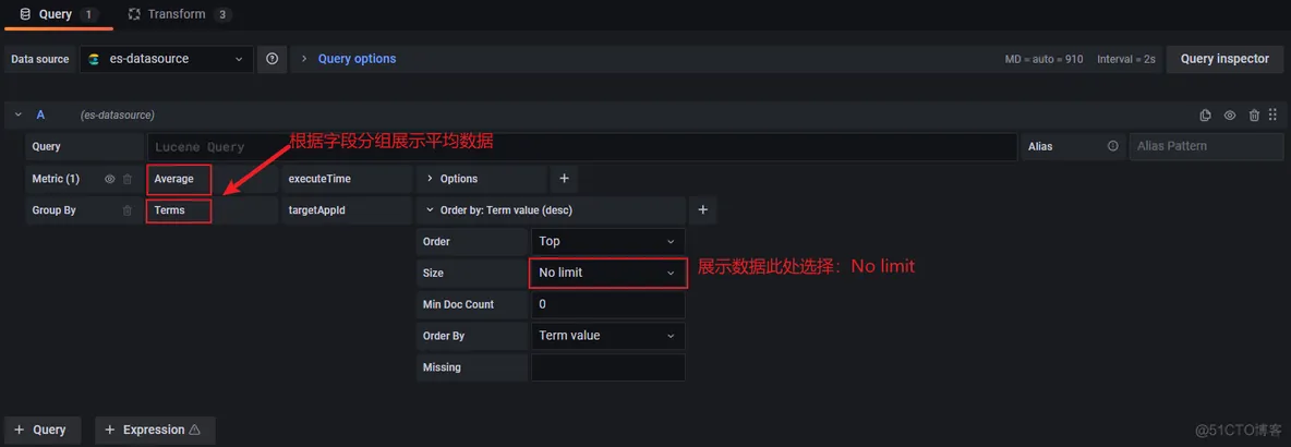 Grafana的数据源依赖日志平台产生的ES数据 grafana配置es数据源_数据_30