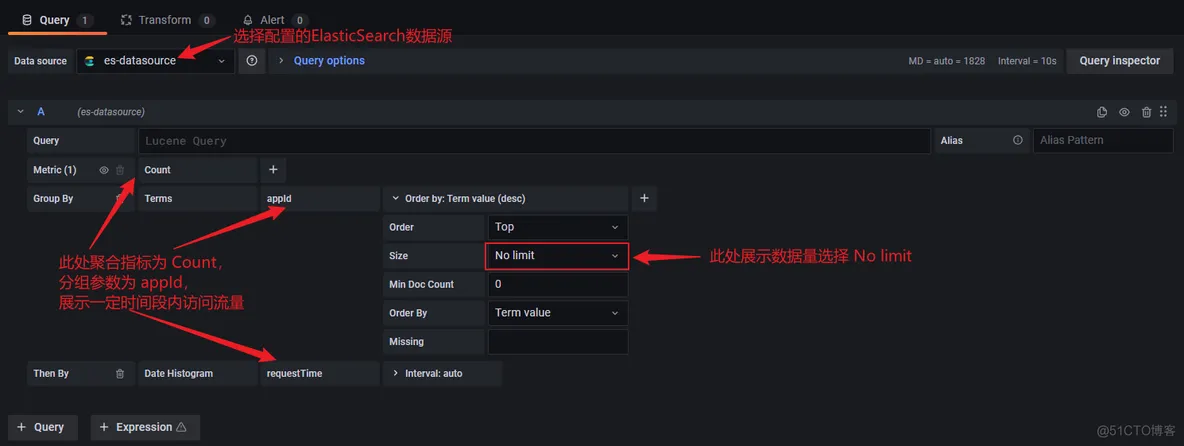 Grafana的数据源依赖日志平台产生的ES数据 grafana配置es数据源_字段_15