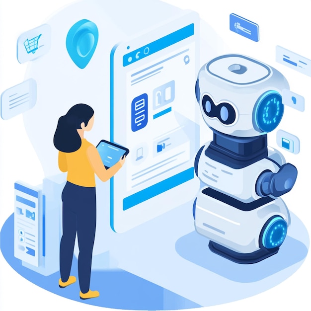 An illustration of automated responses to common sales inquiries in an ecommerce platform