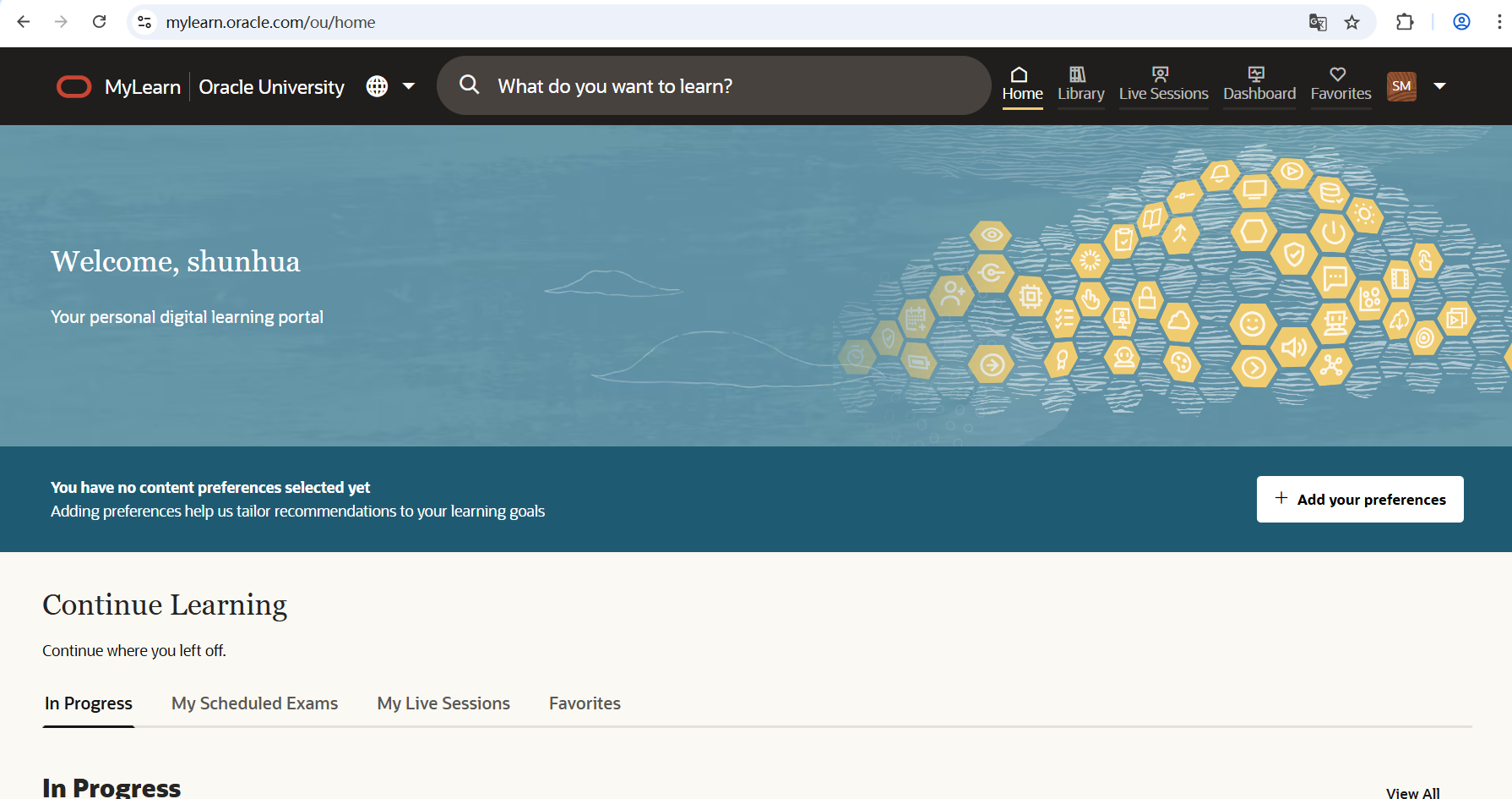 Oracle学习主页示意图