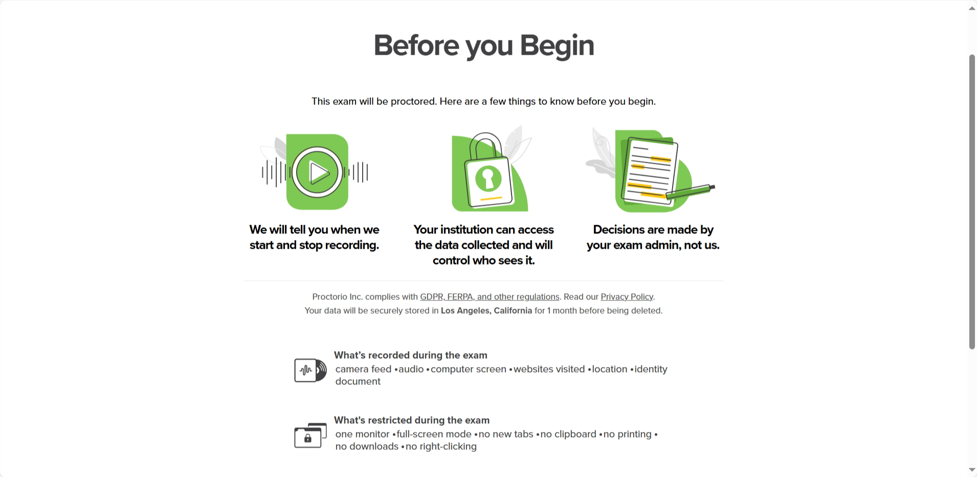 考试规则说明示意图