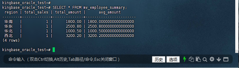 图2-29：查看初始物化视图数据