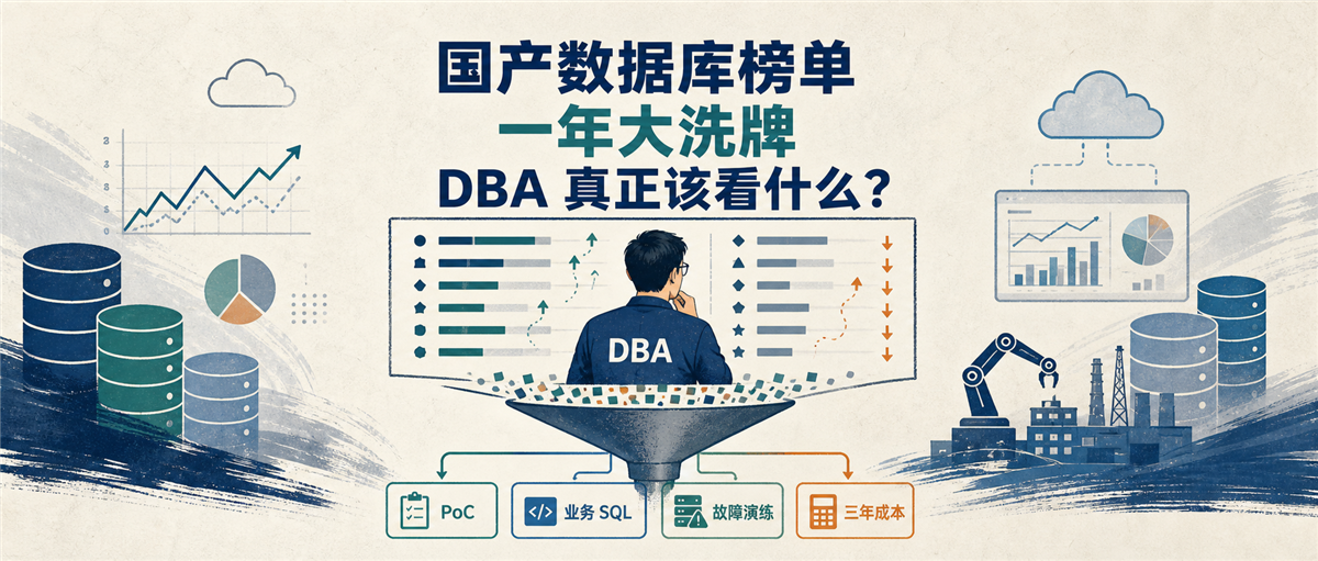 国产数据库榜单一年大洗牌：DBA 真正该看什么？