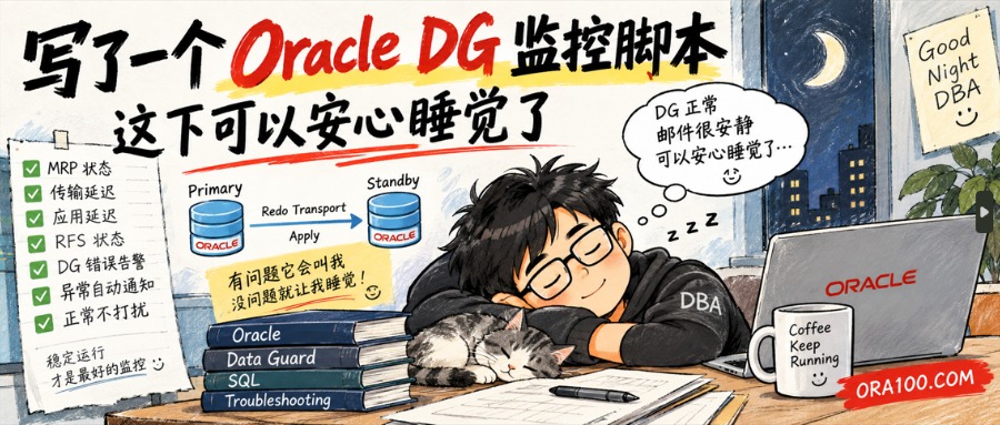 写了一个 Oracle DG 监控脚本，这下可以安心睡觉了