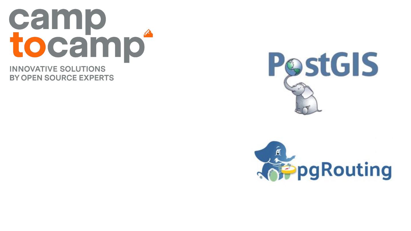 Postgis und pgrouting als r umliche datenbank erweiterungen f r