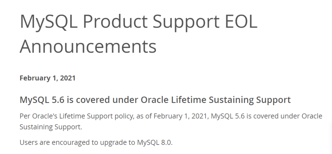  mysql 5 6 eol 