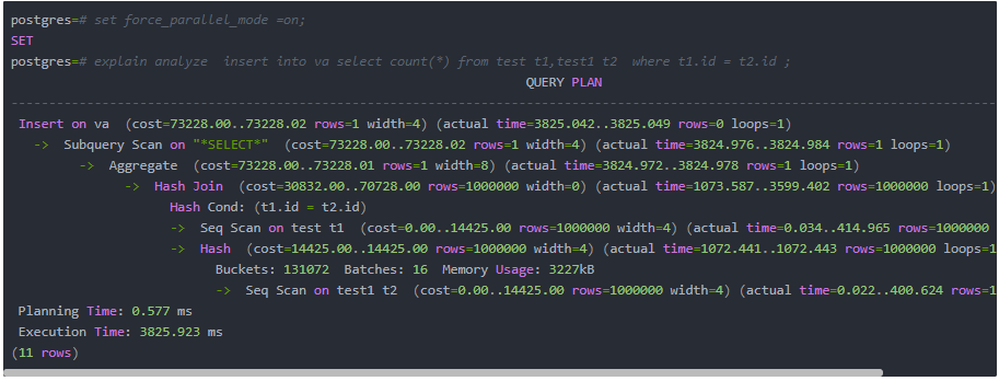postgresql insert into select无法使用并行查询 - 墨天轮