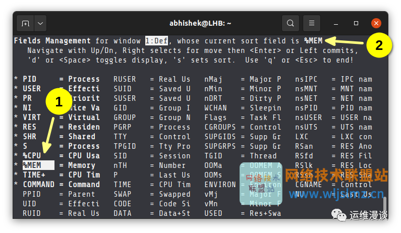 Linux运维工程师必知 如何根据内存使用情况对top命令进行排序 墨天轮