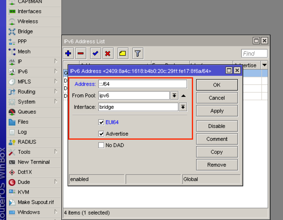 Ros lede ipv6 