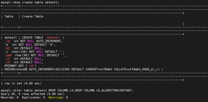 新特性解读 | MySQL8.0 ALTER TABLE … ALGORITHM=INSTANT - 墨天轮